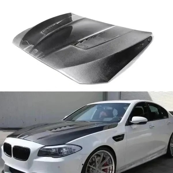 Carbon Fiber Engine Cover for 2010-2016 M5 Front Hood Parts with Clips & Bolts  F10 F18 M5 550 535 528 2011-2017
